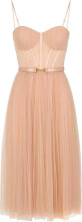 Elisabetta Franchi Dames, Jurken, Roze, Maat: XS Polyamide