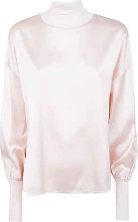 D.exterior Blusa a collo alto - Rosa