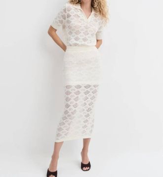 Favorite Daughter Courtside Skirt In White