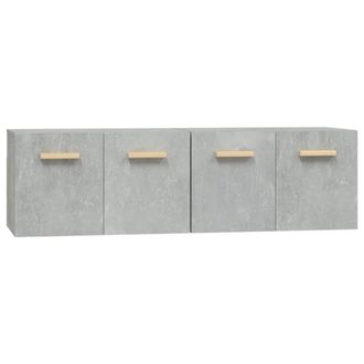 vidaXL Armarios Pared 2 Uds Contrachapada Gris Hormig&oacute;n 60x36,5x35 Cm Vidaxl