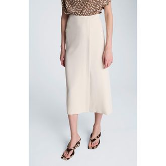 Kenneth Cole Slit Midi Skirt in Oyster at Nordstrom, Size 6