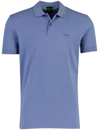 HUGO BOSS Poloshirt BOSS Green Regular Fit Pio blauw 2 knoops
