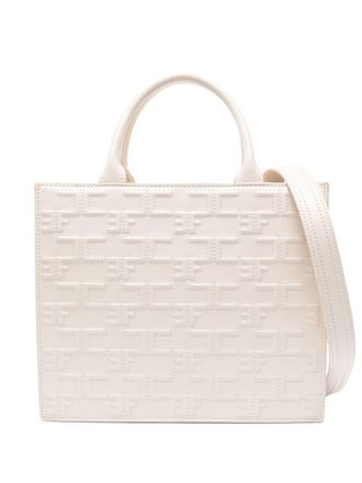 Elisabetta Franchi Borsa tote con monogramma - Bianco