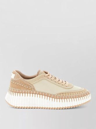 Chlo&eacute; nama sneakers contrast stitching textured sole