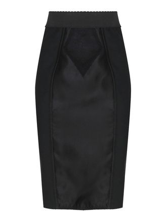 Dolce & Gabbana Marquisette And Satin Corsetry Skirt