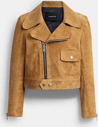 Coach Asymmetric Suede Jacket