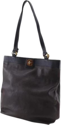Delvaux Pre-owned Leather Tote Bag - Dames - Vintage Schoudertas - Bruin - ONE Size - Leer - Vintage