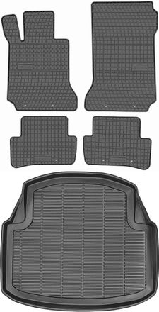 OEM Juego De Alfombrillas De Goma Para Coche Y Alfombrilla Para Maletero Para Mercedes Clase C W204 Sed&aacute;n/limusina (2007-2014)