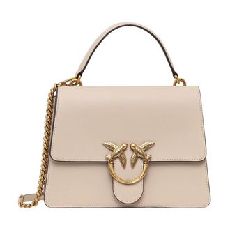 Pinko Crossbody Tas - Dames - Handtassen - Beige - ONE Size - Leer - Tassen