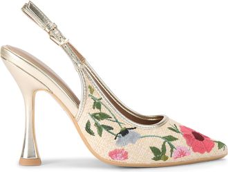 Kurt Geiger Womens Aria2 Heels - Beige Fabric - Size UK 5