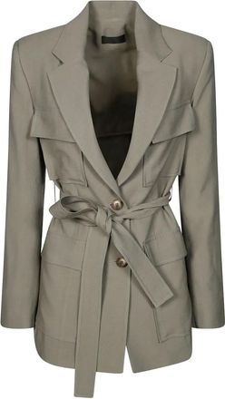 F.it pocket belted jacket - Grey