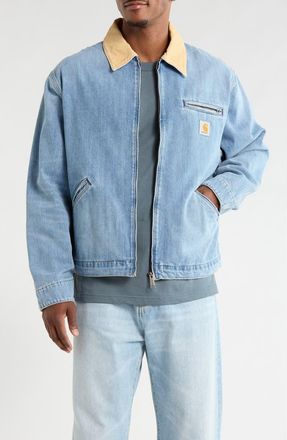 Carhartt Work in Progress OG Detroit Denim Jacket in Blue Burst at Nordstrom, Size Xx-Large