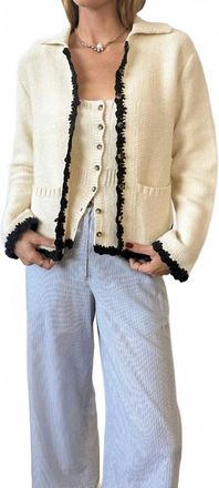 Ciao Lucia Reyla Knit Jacket In Ivory