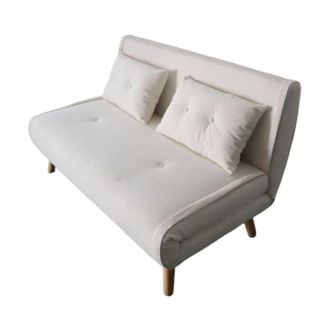 Concept Usine Sof&aacute; cama de terciopelo beige de 2 plazas