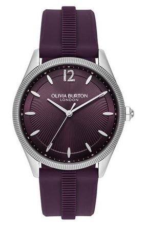 Olivia Burton Radiate Silicone Strap Watch, 38mm in Purple at Nordstrom Rack