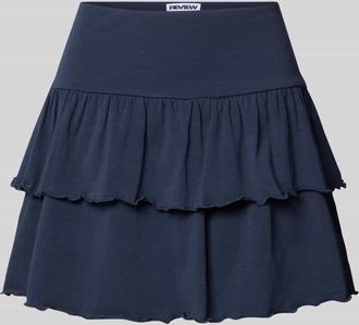 Review Minirock im Stufen-Look in Dunkelblau, Gr&ouml;&szlig;e XS