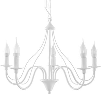 Sollux Lighting Lámpara de araña blanco acero alt. 80 cm