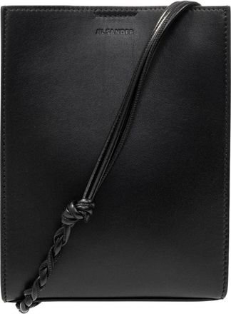 Jil Sander Tangle Small Phone Holder - Heren - Telefoonaccessoires - Zwart - ONE Size - Leer - Accessoires