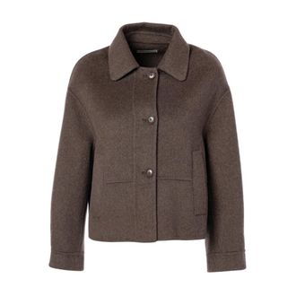 Jcsophie Palm Jacket - Dames - Zomerjassen - Bruin - M - Wol - Jassen