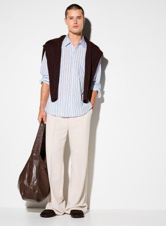 Le 31 Mens Minimalist pleated pant Flare fit Imported from Seoul