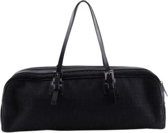 Fendi Pre-owned Zucchino Nylon Canvas Tote Bag - Dames - Vintage Schoudertas - Zwart - ONE Size - Nylon - Vintage