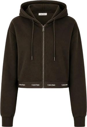 Calvin Klein Jeans Felpa con cappuccio LS Terry - - Sweatshirts & Hoodies - Donna - Marrone - M
