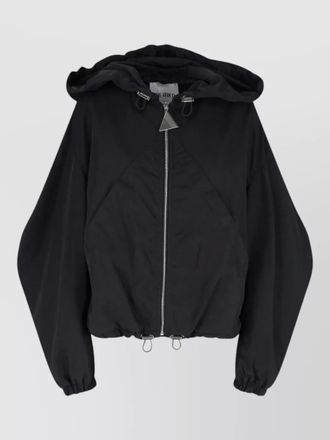 The Attico hooded jacket drawstring hem elastic cuffs