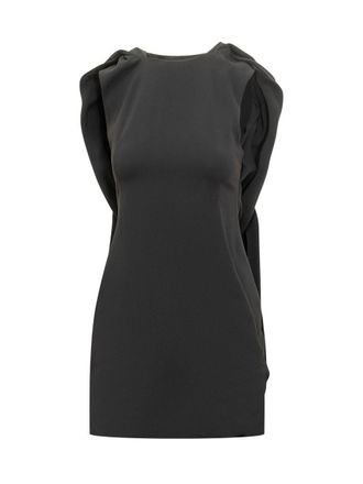Alberta Ferretti Alberta Ferretti Black Sleeveless Top With Drapery