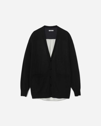 Undercover Men s Shirt Trim Knit Cardigan Black
