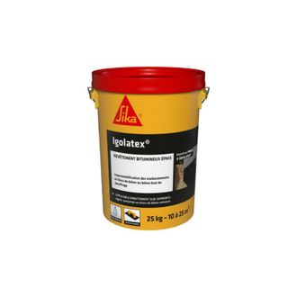 Sika Rivestimento impermeabilizzante bituminoso per sottofondi stradali Sika Igolatex - Nero - 25kg