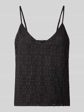Vero Moda Regular Fit Top mit Spitze Modell MAYA in Black, Gr&ouml;&szlig;e XL
