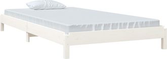 vidaXL Cama Apilable De Madera Pino Maciza Blanco 90x190 Cm Vidaxl