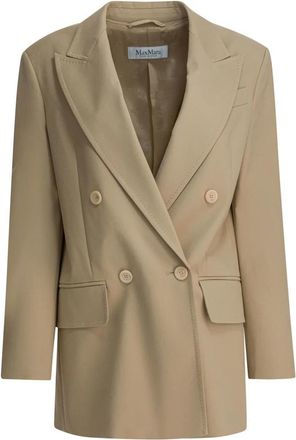 Max Mara Olimpia Blazer - Dames - Blazers - Beige - 2XS - Katoen - Jassen