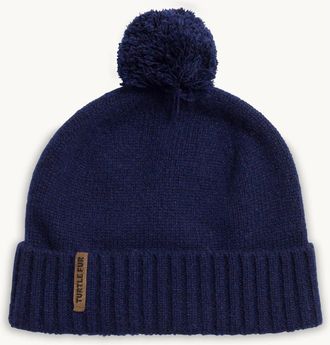 Turtle Fur Wool Tula Pom Beanie in Navy at Nordstrom