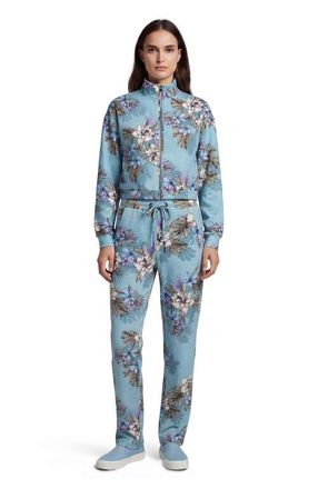 Lords of Harlech Exotic Floral Womens Wide Leg Lounge Pant in Exotic Floral Teal at Nordstrom, Size Xx-Large