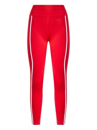 Pinko side-stripe leggings - Red