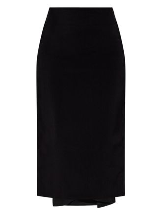 Jacquemus Draped Black Mid-Length Skirt