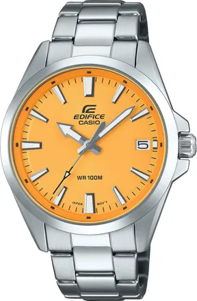 Casio Edifice Mens Silver Watch EFV-100D-9AVUEF Stainless Steel - One Size