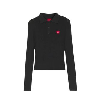 HUGO BOSS Dames, Tops, Zwart, Maat: S