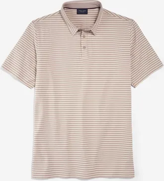 Cole Haan Mens Links Legend Polo Shirt - Beige Size Medium