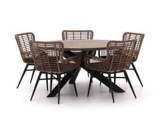 Intenso Furniture Intenso Asti/Rough-Y &Oslash;150cm dining tuinset 6-delig