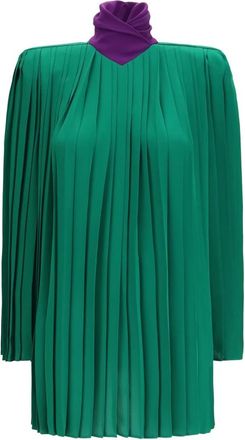 Valentino Pliss&eacute; Georgette Top - Dames - Blouses & Shirts - Veelkleurig - Maat: S Zijde