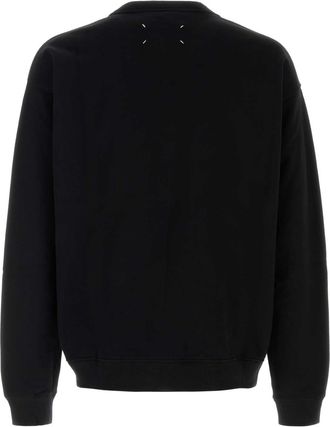 Maison Margiela Logo-Print Cotton Sweatshirt - Black