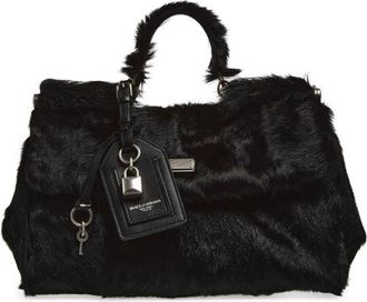 Dolce & Gabbana My Sicily East/West Genuine Calf Hair Top Handle Bag in 8B956 Nero/nero at Nordstrom