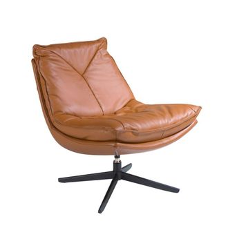 Angel Cerd&aacute; Sill&oacute;n giratorio piel marr&oacute;n