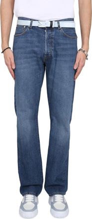 Alexander McQueen Jeans, Heren, Blauw, M, Katoen, Turn Up Jean