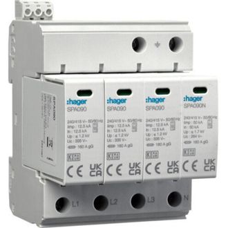 OEM Descargador De Sobretensiones T1+t2 Mov 4p Red Tn-s/tt Iimp=50 Ka In=50 Ka Up1, 2 Kv