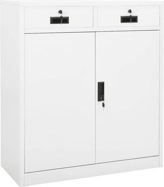 vidaXL Armario De Oficina De Acero Blanco 90x40x102 Cm Vidaxl