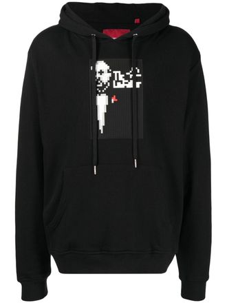 Mostly Heard Rarely Seen Mobstergraphic-print pullover hoodie - Black