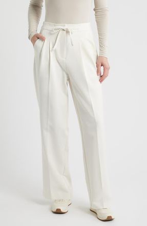 Bernardo Pleated Drawstring Pants in Bright White at Nordstrom, Size X-Large